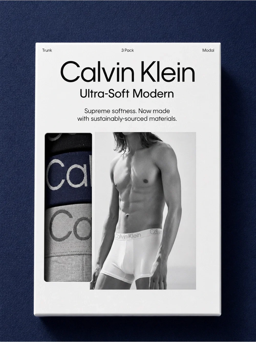 NEW Calvin Klein Ultra Soft Modern Modal Trunks 3 Pack Small Men’s Underwear